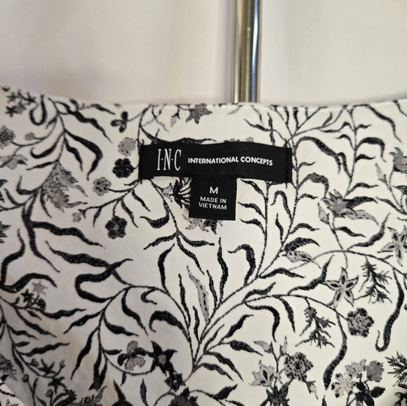 INC International Concepts Puff Sleeve Tiered Midi Dress Size M NWOT - Picture 2 of 12